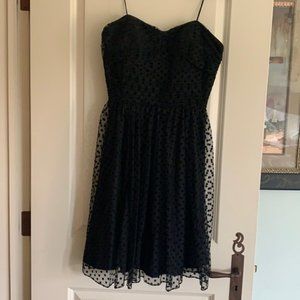 Chiffon overlay polka dot dress